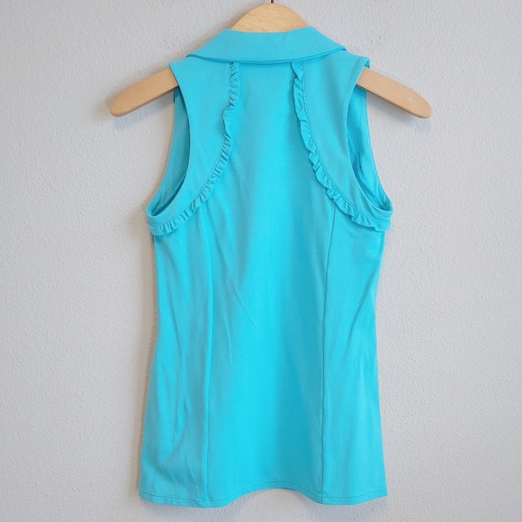 Lilly Pulitzer Luxletic Martina Polo Celestial Blue Top Sz XS. Like NEW!! - Picture 6 of 8